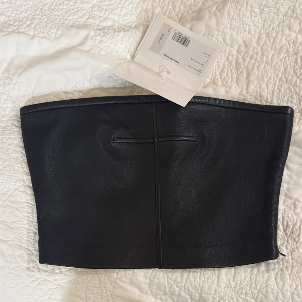 Alexander Wang Black Leather Tube Top